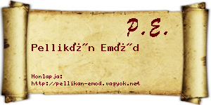 Pellikán Emőd névjegykártya